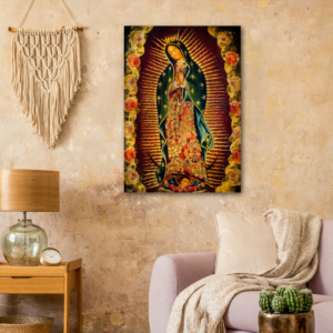Our Lady of Guadalupe – Brushed #Aluminum #MetallicIcon #AluminumPrint Brushed Aluminum Icons Rosary.Team
