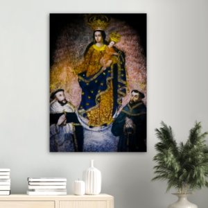 Our Lady of Las Lajas – Brushed #Aluminum #MetallicIcon #AluminumPrint Brushed Aluminum Icons Rosary.Team