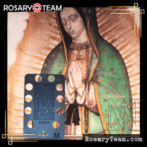 Rosary.Team One Decade Prayer Card - Hail Mary (English) Ave Maria (Latin)