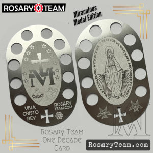 RosaryTeam One Decade Card – Miraculous Medal Edition Holy Rosary Rosary.Team