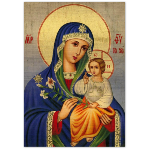 Virgin Mary the Eternal Bloom ✠ Brushed #Aluminum #MetallicIcon #AluminumPrint