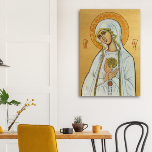 Our Lady of Fatima #WoodIcon Wall Art Rosary.Team