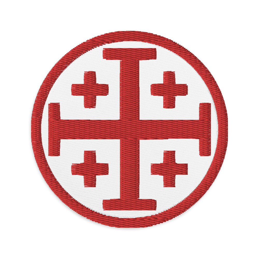 Jerusalem Cross ✠ Embroidered #patches Patches Rosary.Team