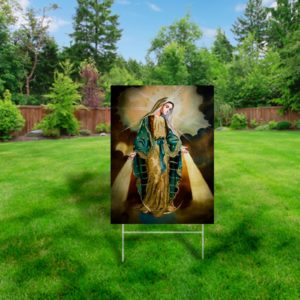Our Lady Miraculous medal – Yard Sign Yard Signs Rosary.Team