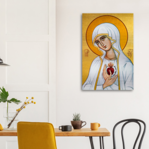 Immaculated Heart of Mary ✠ Fatima ✠ Brushed #Aluminum #MetallicIcon #AluminumPrint