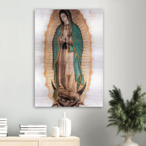 Our Lady of Guadalupe ✠ Brushed #Aluminum #MetallicIcon #AluminumPrint Brushed Aluminum Icons Rosary.Team