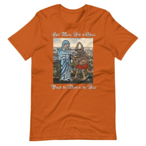 Punch the Devil in the Face Short-Sleeve Unisex #TShirt Apparel Rosary.Team