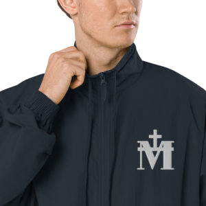 Marian Cross – Recycled tracksuit jacket Apparel Rosary.Team