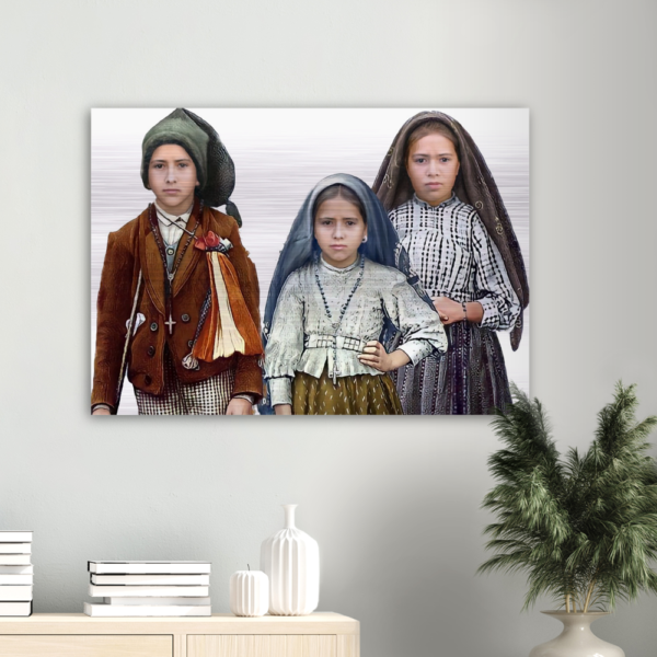Three shepherd children of Fatima ✠ Brushed #Aluminum #MetallicIcon #AluminumPrint