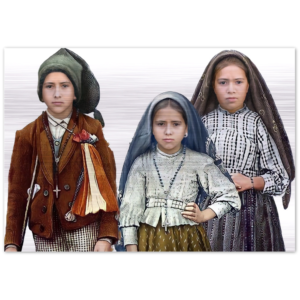 Three shepherd children of Fatima ✠ Brushed #Aluminum #MetallicIcon #AluminumPrint