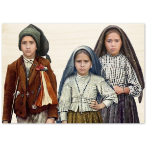 Three shepherd children of Fatima #Wood #WoodenIcon