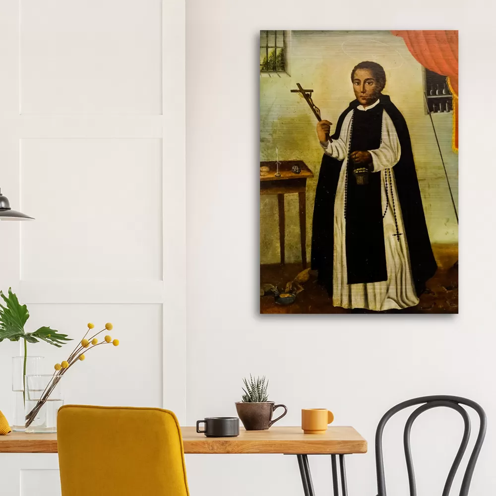 Saint Martin de Porres ✠ Brushed #Aluminum #MetallicIcon #AluminumPrint