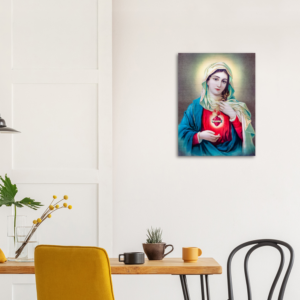 The Immaculate Heart of Mary ✠ Brushed #Aluminum #MetallicIcon #AluminumPrint