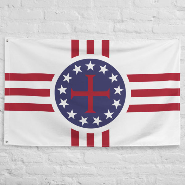 Catholic Patriotic American horizontal #Flag
