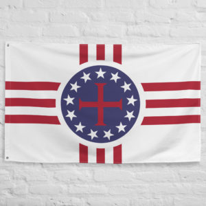Catholic Patriotic American horizontal #Flag Flags Rosary.Team