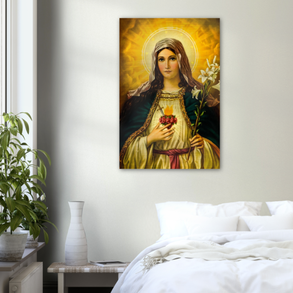 Mary, Our Mother and Queen ✠ Brushed #Aluminum #MetallicIcon #AluminumPrint