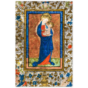 Book of Hours (Use of Metz): Fol. 26v, Virgin and Child ✠ Brushed #Aluminum #MetallicIcon #AluminumPrint