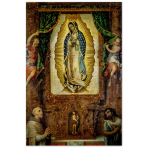 Altarpiece of the Virgin of Guadalupe - Brushed Aluminum Print