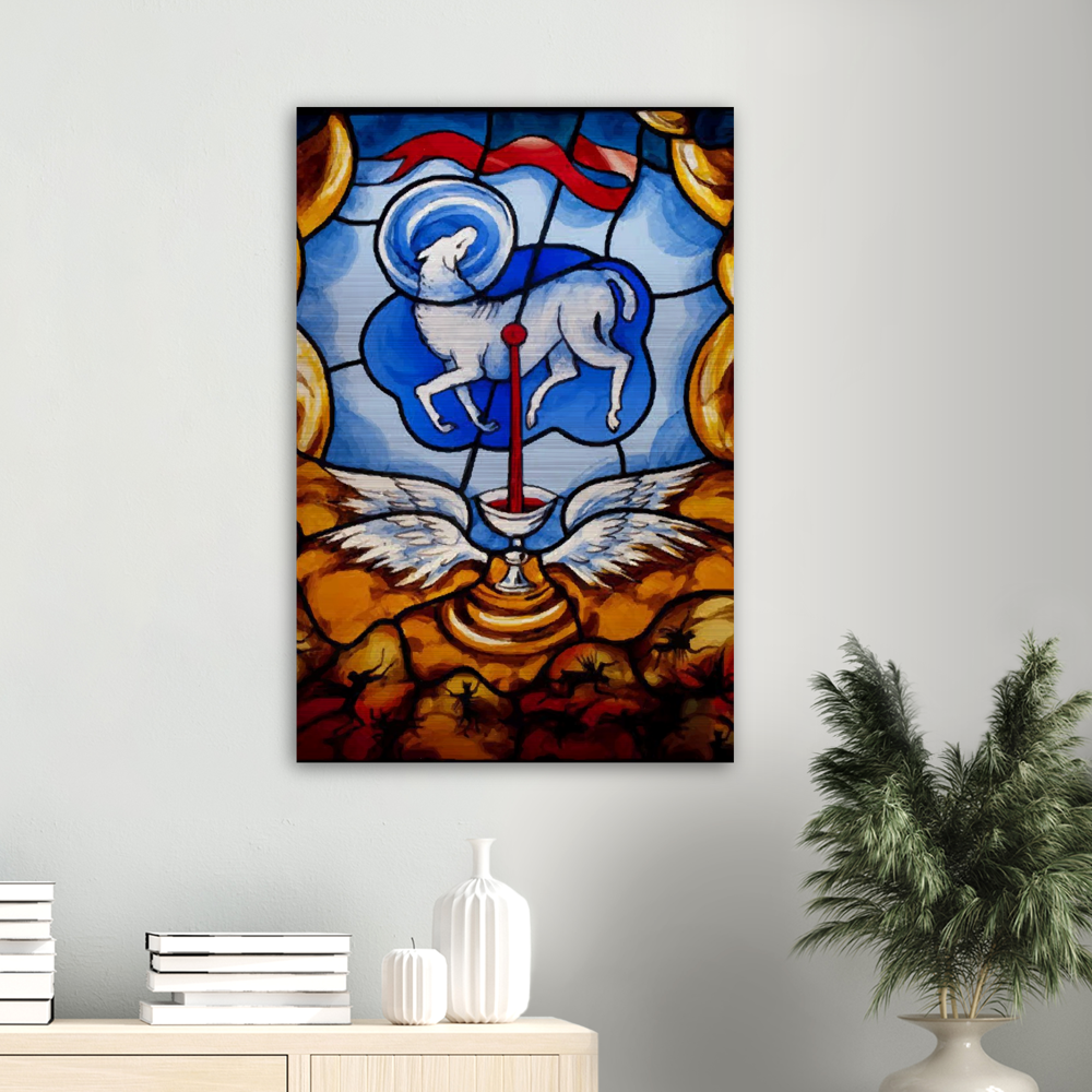 The Eucharist in Salvation History – Brushed Aluminum Print