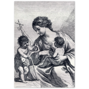 Madonna and Divine Child with St. John the Baptist ✠ Brushed #Aluminum #AluminumPrint