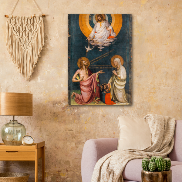 The Intercession, Christ and Our Lady ✠ Brushed #Aluminum #MetallicIcon #AluminumPrint