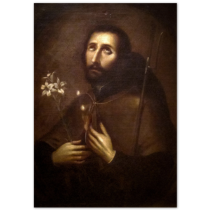 Saint Francis by Miguel Cabrera - Brushed Aluminum Print