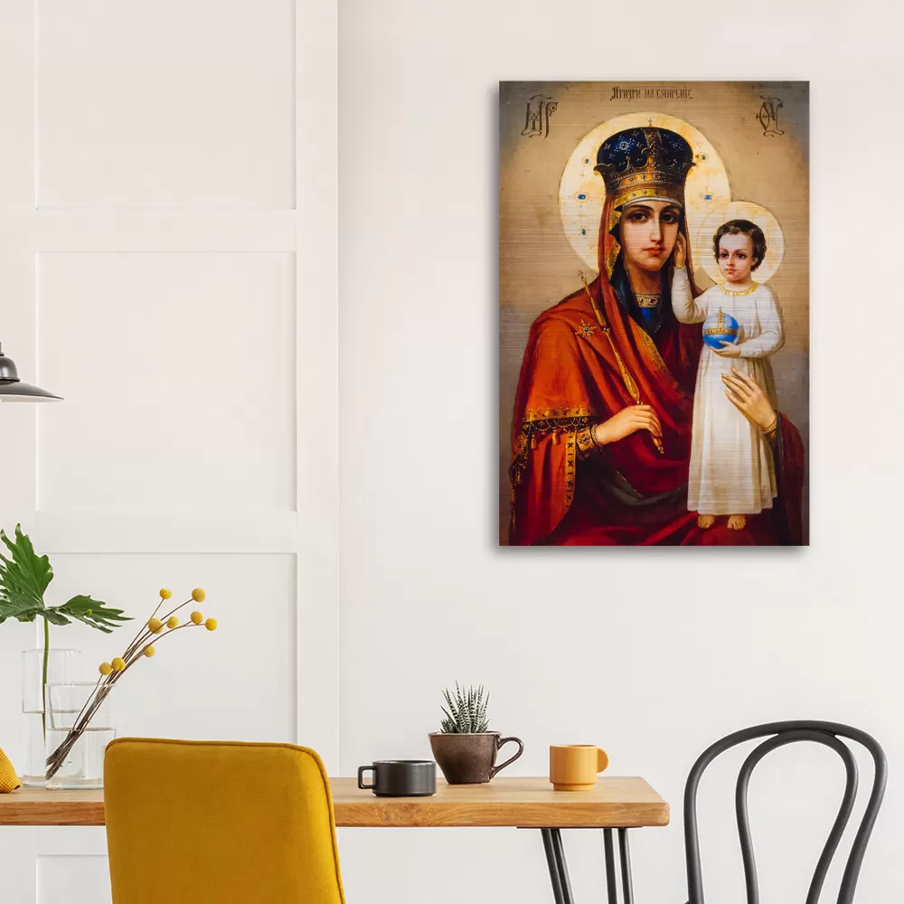 Mother of God Look at humility – Brushed Aluminum Print