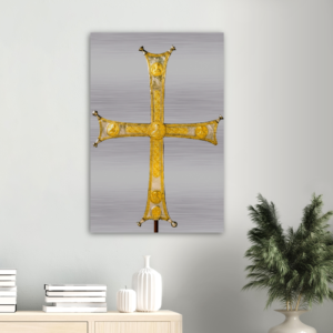 Processional Cross ✠ Brushed #Aluminum #AluminumPrint Brushed Aluminum Icons Rosary.Team