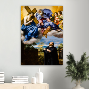 Saint Ignatius of Loyola’s Vision – Brushed Aluminum Print Brushed Aluminum Icons Rosary.Team