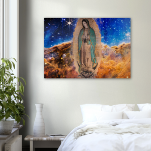 Queen of Heaven in the Carina Nebula – Brushed #Aluminum #MetallicIcon Brushed Aluminum Icons Rosary.Team