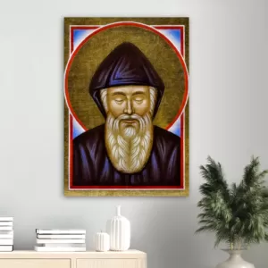 Monk and Hermit St Charbel ✠ Brushed #Aluminum #MetallicIcon #AluminumPrint