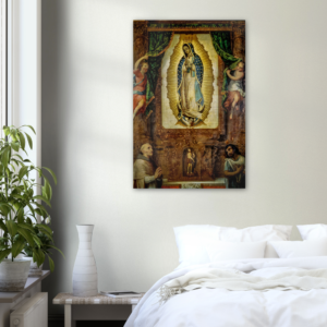 Altarpiece of the Virgin of Guadalupe – Brushed Aluminum Print Brushed Aluminum Icons Rosary.Team