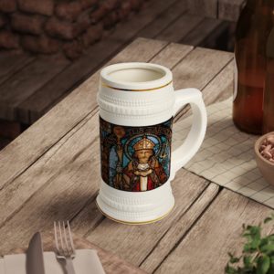 St. Arnulf of Soissons – Beer Stein Mug Drinkware Rosary.Team