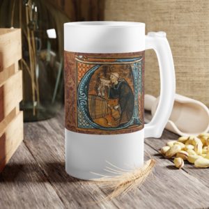 Medieval Glory – Frosted Glass Beer Mug Drinkware Rosary.Team