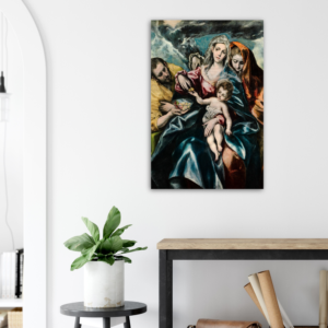 Holy Family with Mary Magdalen - Brushed Aluminum Print