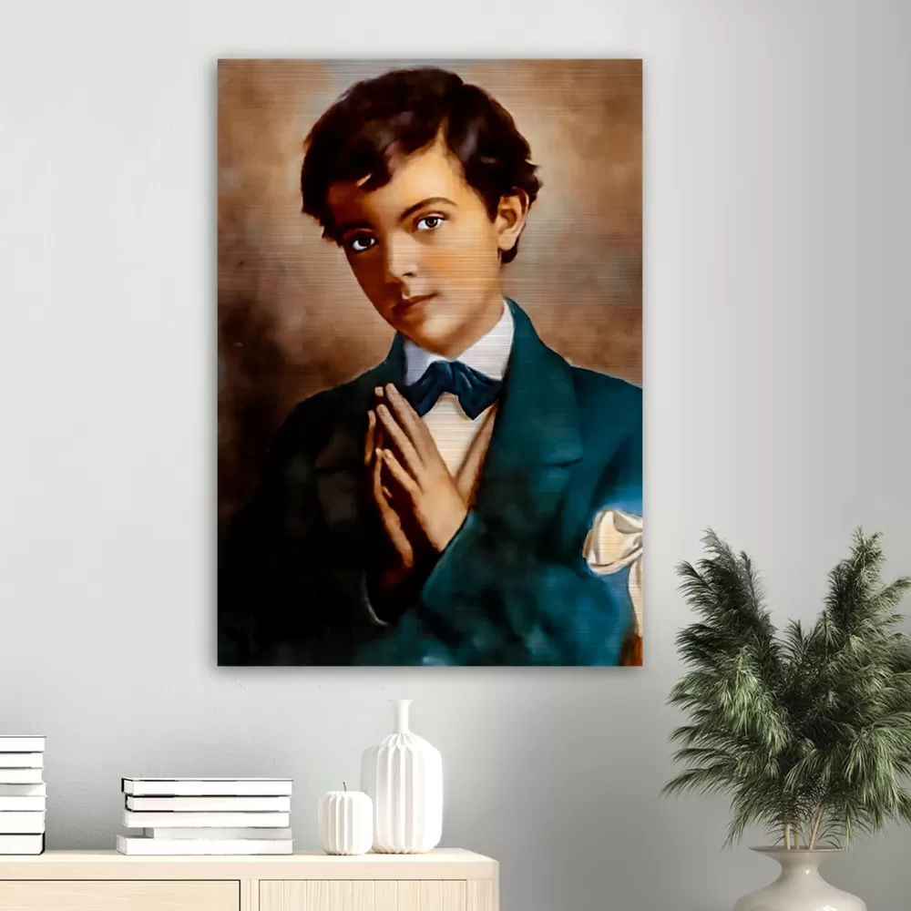 St. Dominic Savio ✠ Brushed #Aluminum #MetallicIcon #AluminumPrint