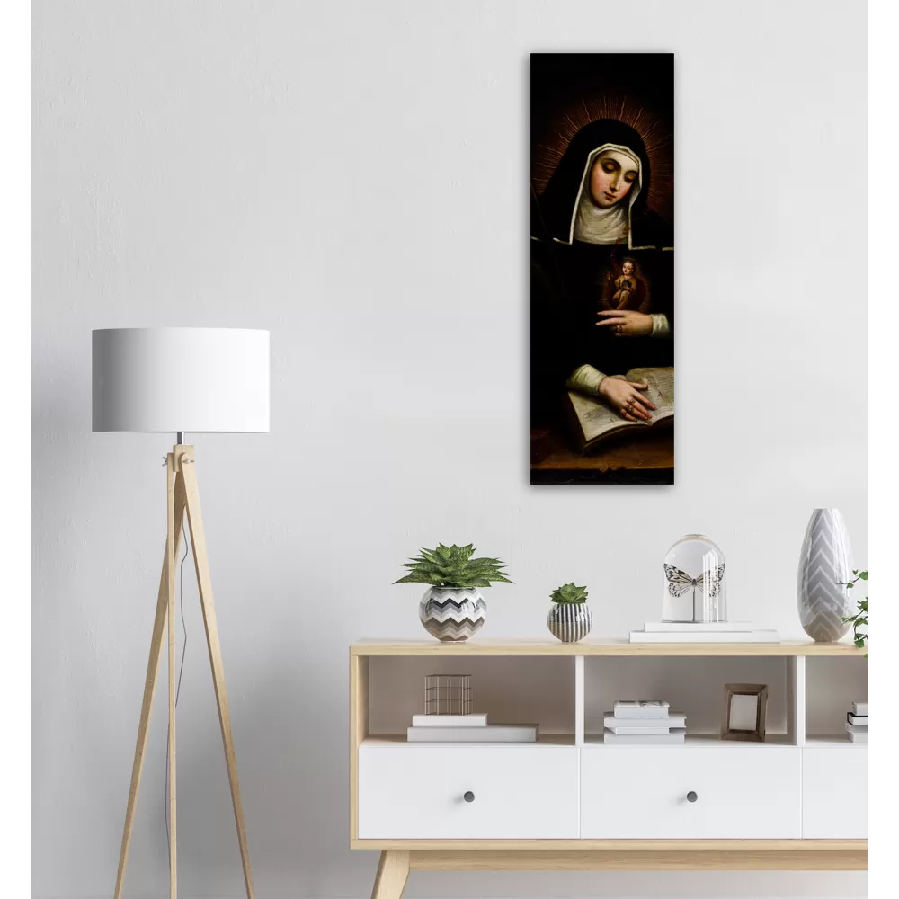 Saint Gertrude (Santa Gertrudis) – Brushed Aluminum Print