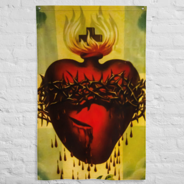 O Sacred Heart of Jesus #Flag vertical