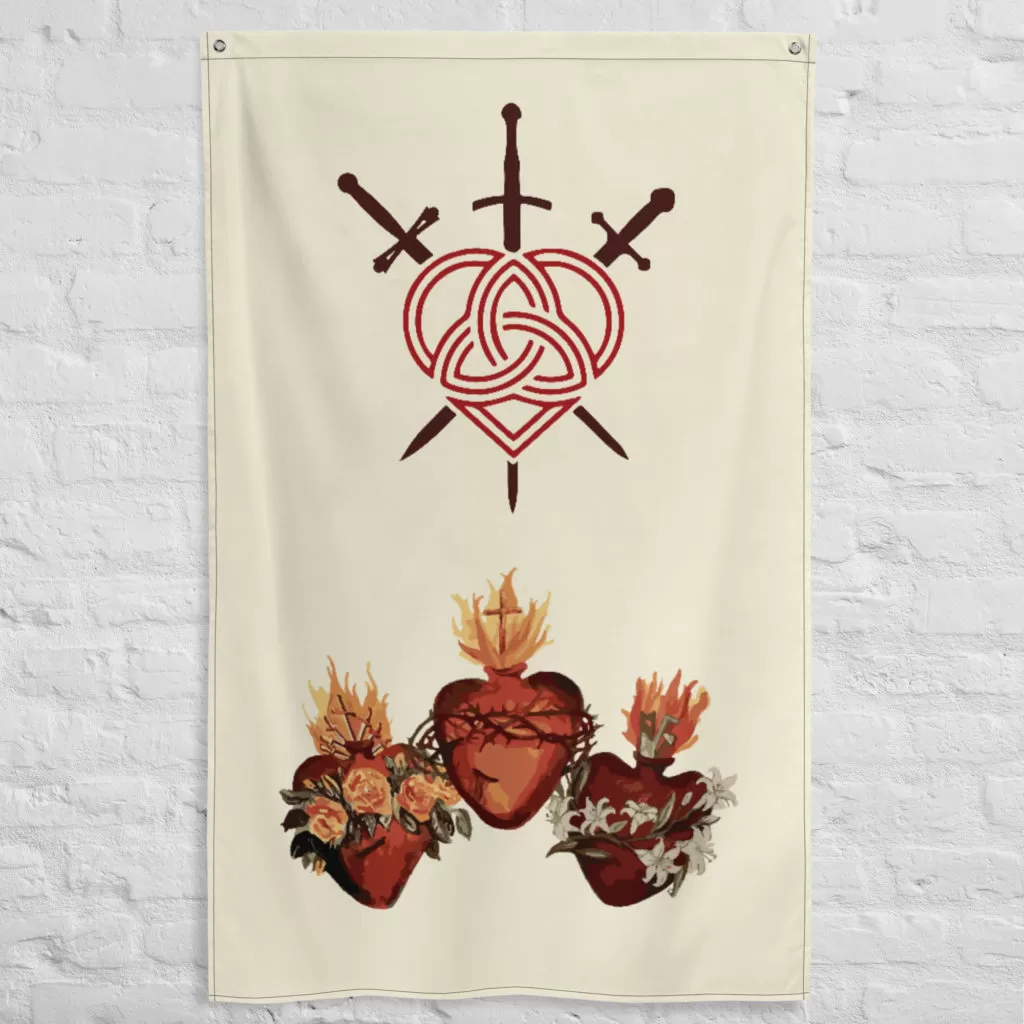 Triacordia – Three Hearts Pilgrimage #Flag vertical