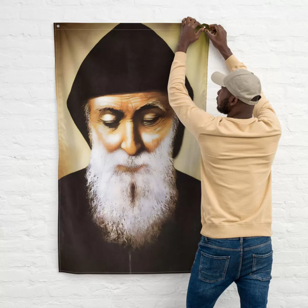 St Charbel Vertical Flag