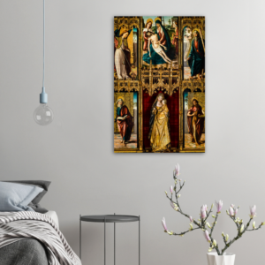 Pietà and Saints ✠ Brushed #Aluminum #AluminumPrint Brushed Aluminum Icons Rosary.Team