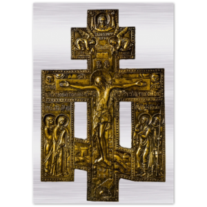 Crucifixion of Christ, Northern Russia ✠ Brushed #MetallicIcon #AluminumPrint