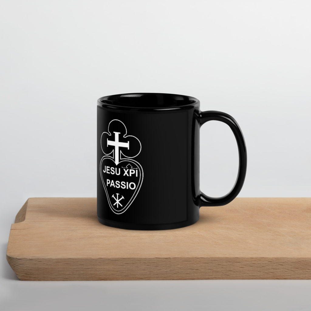 Passionist Black Glossy Mug