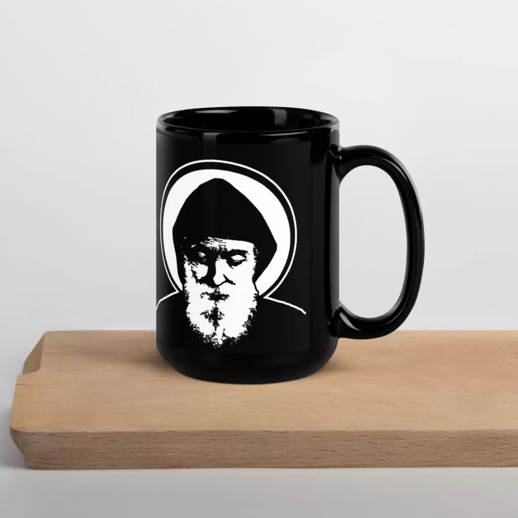 St Charbel Black Glossy Mug