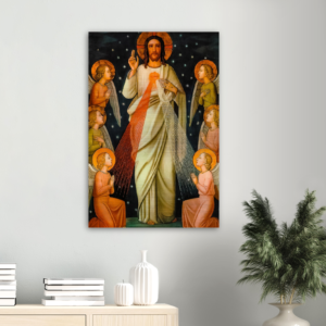 Jesus Christ King of Mercy ✠ Brushed #Aluminum #MetallicIcon #AluminumPrint Brushed Aluminum Icons Rosary.Team