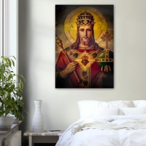 Christ the King – Brushed Aluminum Print Brushed Aluminum Icons Rosary.Team