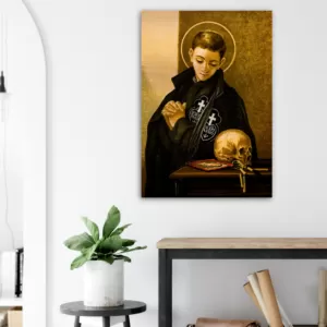 Saint Gabriel of Our Lady of Sorrows – Brushed Aluminum Print Brushed Aluminum Icons Rosary.Team