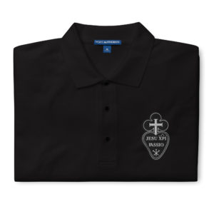 Passionist embroidered Premium Polo Apparel Rosary.Team