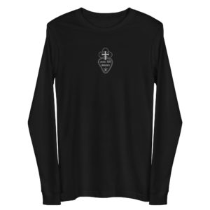 Passionist embroidered center Unisex Long Sleeve Tee Apparel Rosary.Team