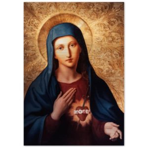 Immaculate Heart of Mary Brushed Aluminum Print